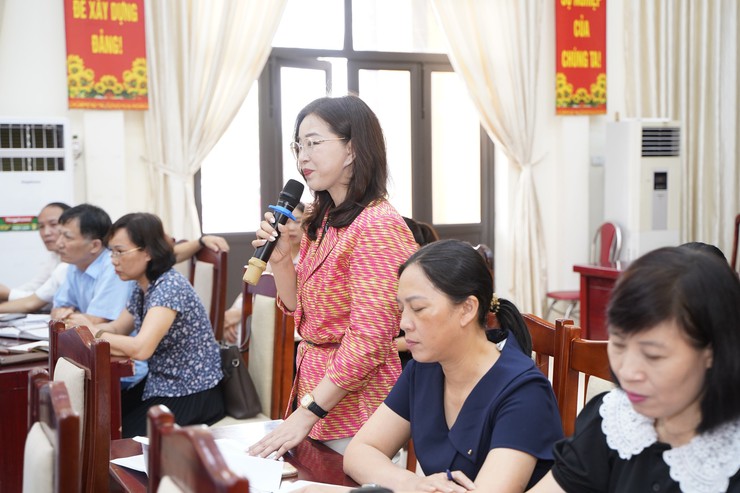 Đảng ủy - HĐND - UBND - UB MTTQ xã làm việc với các trường học trên địa bàn- Ảnh 3.