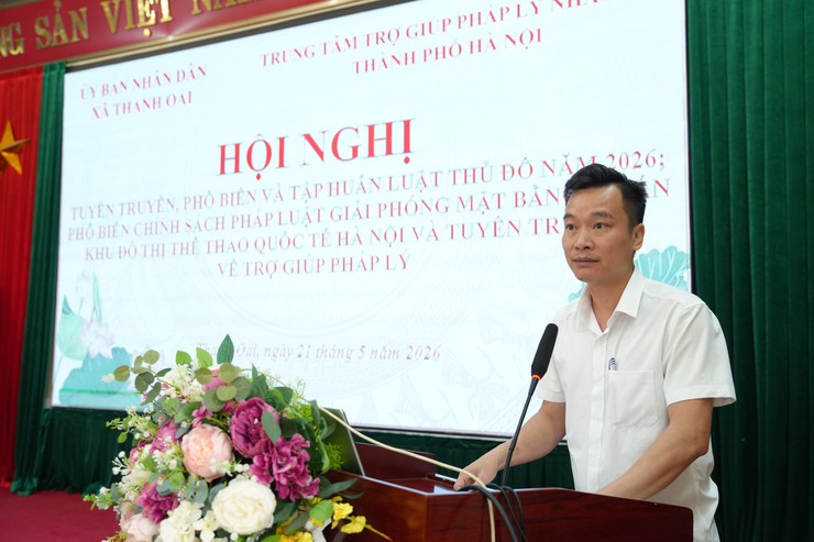 Gần 300 cán bộ, tuyên truyền viên xã Thanh Oai được phổ biến, tập huấn về Luật Thủ đô năm 2026- Ảnh 3.