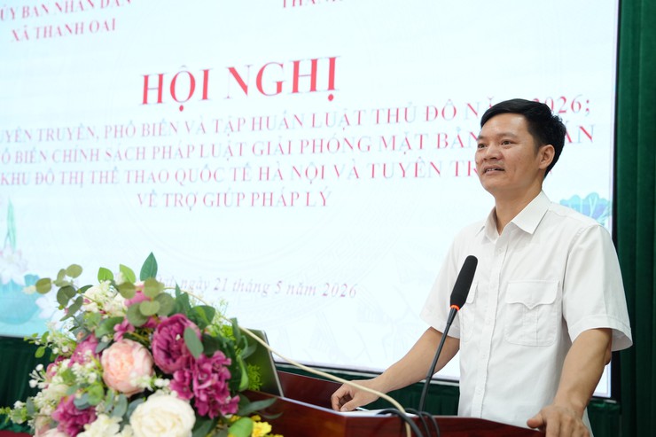 Gần 300 cán bộ, tuyên truyền viên xã Thanh Oai được phổ biến, tập huấn về Luật Thủ đô năm 2026- Ảnh 4.