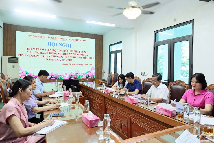 Kiểm điểm tiến độ tổ chức Lễ phát động “Tháng hành động vì trẻ em” năm 2026 và tuyên dương học sinh giỏi tiêu biểu năm học 2025-2026- Ảnh 1.