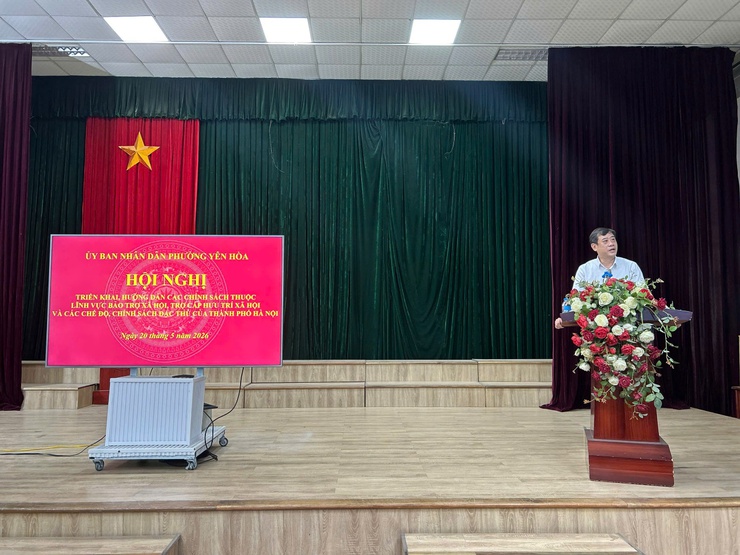 Phường Yên Hòa: Tổ chức hội nghị triển khai, hướng dẫncác chính sách thuộc lĩnh vực bảo trợ xã hội, trợ cấp hưu trí xã hội và các chế độ đặc thù của thành phố Hà Nội- Ảnh 1.