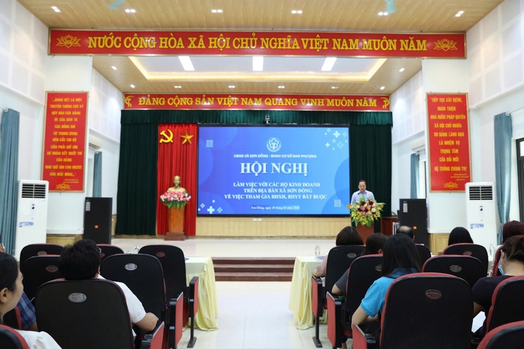 Xã Sơn Đồng tổ chức hội nghị tuyên truyền, phổ biến chính sách BHXH, BHYT đối với hộ kinh doanh- Ảnh 1.