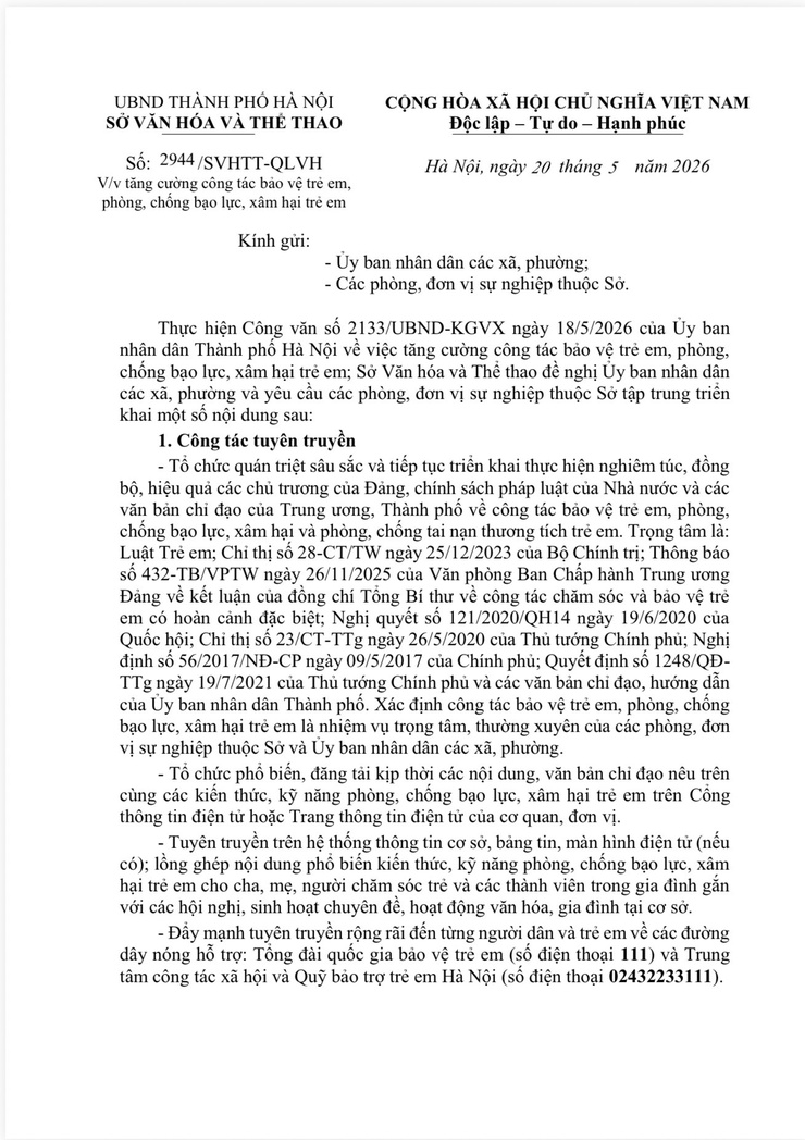 Tăng cường công tác bảo vệ trẻ em, phòng chống bạo lực và xâm hại trẻ em trên địa bàn phường- Ảnh 1.