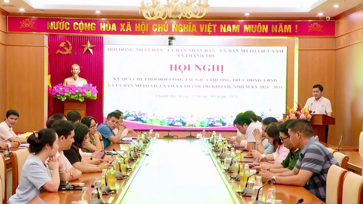 Thường trực HĐND – UBND - Ủy ban MTTQ Việt Nam xã Thanh Trì ký kết quy chế phối hợp công tác- Ảnh 1.