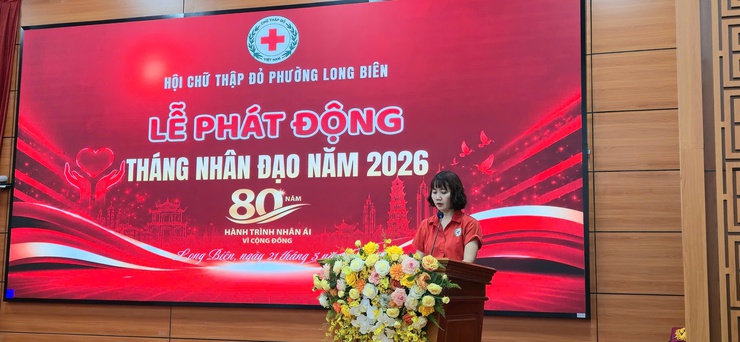 Phát huy vai trò nòng cốt trong công tác nhân đạo, Hội Chữ thập đỏ phường Long Biên phát động “Tháng Nhân đạo” năm 2026 với Chủ đề: “80 năm hành trình nhân ái vì cộng đồng”- Ảnh 5.