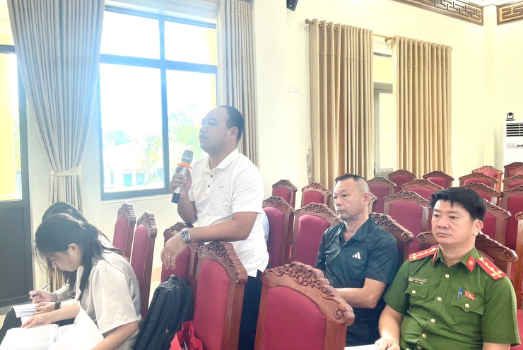 ỦY BAN NHÂN DÂN XÃ VĨNH THANH TỔ CHỨC HỘI NGHỊ THÔNG TIN VÀ TRIỂN KHAI CÔNG TÁC GPMB THỰC HIỆN DỰ ÁN XÂY DỰNG HOÀN THIỆN HTKT XUNG QUANH TRUNG TÂM GIAO LƯU HÀNG HÓA HUYỆN ĐÔNG ANH( NAY THUỘC XÃ VĨNH THANH)- Ảnh 9.