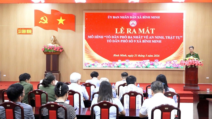 Xã Bình Minh ra mắt mô hình "Tổ dân phố ba nhất về an ninh, trật tự" tổ dân phố số 9- Ảnh 1.