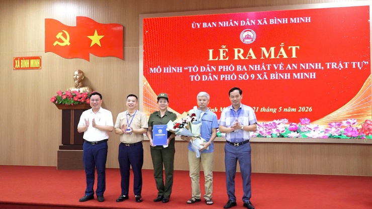 Xã Bình Minh ra mắt mô hình "Tổ dân phố ba nhất về an ninh, trật tự" tổ dân phố số 9- Ảnh 2.