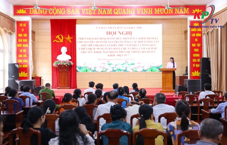 UBND xã Kiều Phú triển khai kế hoạch khám sức khỏe định kỳ cho người cao tuổi, người có công và tổng kết Chiến dịch làm sạch dữ liệu sức khỏe điện tử- Ảnh 2.