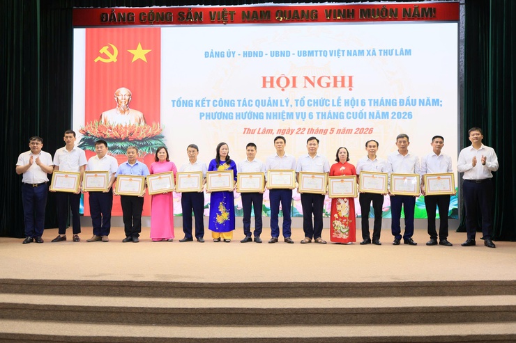 ĐẢNG ỦY – HĐND – UBND – UB MTTQ VIỆT NAM XÃ THƯ LÂM TỔ CHỨC HỘI NGHỊ TỔNG KẾT CÔNG TÁC QUẢN LÝ, TỔ CHỨC LỄ HỘI 6 THÁNG ĐẦU NĂM 2026- Ảnh 18.