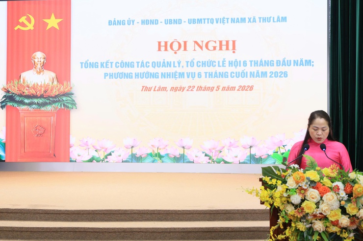 ĐẢNG ỦY – HĐND – UBND – UB MTTQ VIỆT NAM XÃ THƯ LÂM TỔ CHỨC HỘI NGHỊ TỔNG KẾT CÔNG TÁC QUẢN LÝ, TỔ CHỨC LỄ HỘI 6 THÁNG ĐẦU NĂM 2026- Ảnh 8.