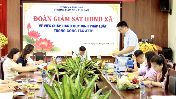 BAN VĂN HÓA – XÃ HỘI HĐND XÃ THƯ LÂM GIÁM SÁT CÔNG TÁC BẢO ĐẢM VỆ SINH AN TOÀN THỰC PHẨM TẠI TRƯỜNG MẦM NON THƯ LÂM
- Ảnh 2.