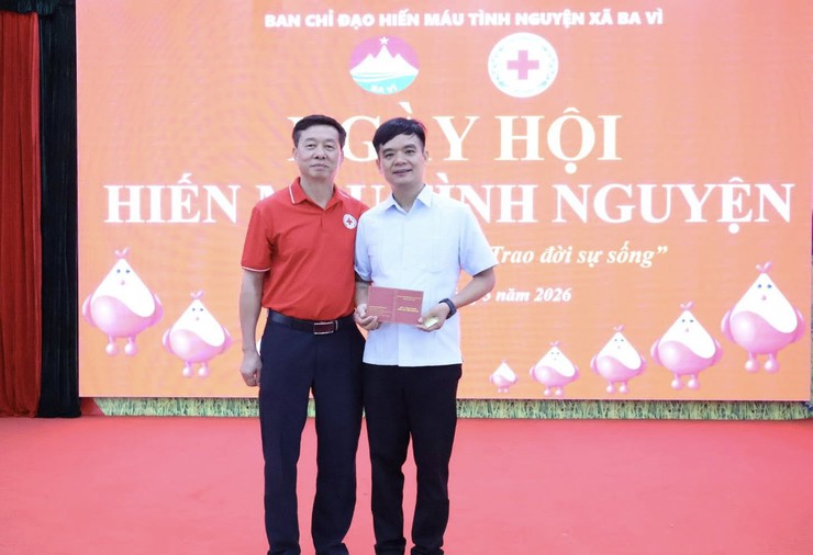 XÃ BA VÌ LAN TỎA TINH THẦN NHÂN ÁI QUA NGÀY HỘI HIẾN MÁU TÌNH NGUYỆN NĂM 2026- Ảnh 1.