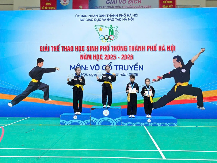 Xã Thượng Phúc đạt nhiều thành tích tại Giải thể thao học sinh phổ thông Thành phố Hà Nội năm học 2025-2026- Ảnh 4.