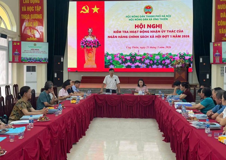 HỘI NÔNG DÂN THÀNH PHỐ HÀ NỘI KIỂM TRA HOẠT ĐỘNG NHẬN ỦY THÁC CỦA NGÂN HÀNG CHÍNH SÁCH XÃ HỘI ĐỢT 1 NĂM 2026 ĐỐI VỚI HND XÃ ỨNG THIÊN.                   - Ảnh 1.
