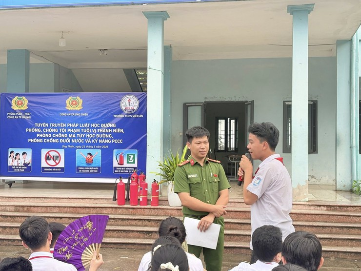 Tăng cường kỹ năng phòng chống tai nạn và tuyên truyền pháp luật cho học sinh THCS Viên An
- Ảnh 3.