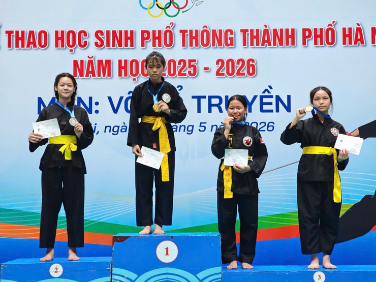 Xã Thượng Phúc đạt nhiều thành tích tại Giải thể thao học sinh phổ thông Thành phố Hà Nội năm học 2025-2026- Ảnh 3.