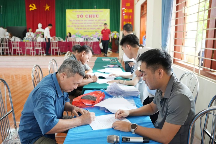 Thượng Phúc công khai, minh bạch trong kiểm đếm phục vụ Dự án Khu đô thị thể thao Quốc tế Hà Nội- Ảnh 2.