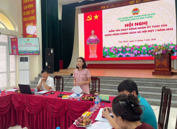 HỘI NÔNG DÂN THÀNH PHỐ HÀ NỘI KIỂM TRA HOẠT ĐỘNG NHẬN ỦY THÁC CỦA NGÂN HÀNG CHÍNH SÁCH XÃ HỘI ĐỢT 1 NĂM 2026 ĐỐI VỚI HND XÃ ỨNG THIÊN.                   - Ảnh 2.