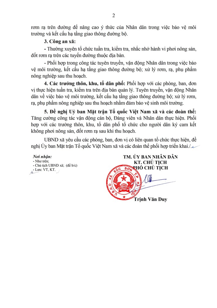 TĂNG CƯỜNG KIỂM TRA, XỬ LÝ TÌNH TRẠNG PHƠI NÔNG SẢN, ĐỐT RƠM RẠ SAU THU HOẠCH TRÊN CÁC TUYẾN ĐƯỜNG GIAO THÔNG.- Ảnh 2.