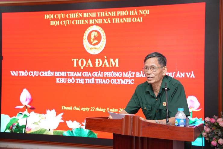 TOẠ ĐÀM VAI TRÒ CỰU CHIẾN BINH THAM GIA GIẢI PHÓNG MẶT BẰNG DỰ ÁN ĐẦU TƯ XÂY DỰNG KHU ĐÔ THỊ THỂ THAO OLYMPIC- Ảnh 3.