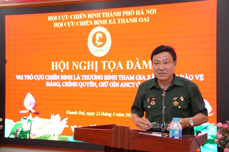 Toạ đàm vai trò CCB là thương binh tham gia xây dựng bảo vệ Đảng, chính quyền, giữ gìn an ninh chính trị ở cơ sở- Ảnh 4.