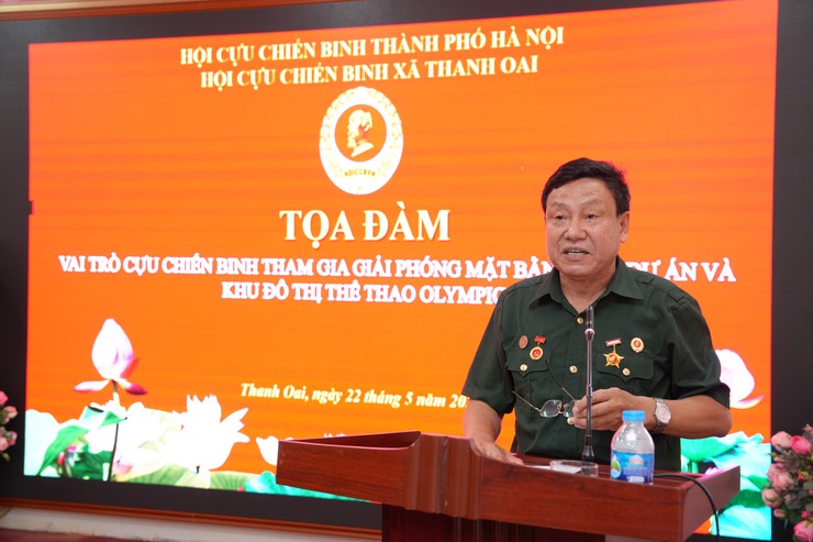 TOẠ ĐÀM VAI TRÒ CỰU CHIẾN BINH THAM GIA GIẢI PHÓNG MẶT BẰNG DỰ ÁN ĐẦU TƯ XÂY DỰNG KHU ĐÔ THỊ THỂ THAO OLYMPIC- Ảnh 5.