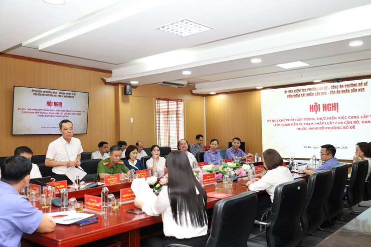 Ủy ban Kiểm tra Đảng ủy phường Bồ Đề ký kết quy chế phối hợp với các cơ quan nội chính: Siết chặt kỷ luật Đảng, tuyệt đối "không có vùng cấm"- Ảnh 2.