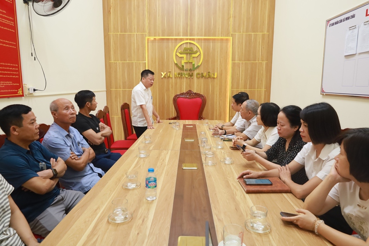 Đoàn Công tác của Sở Du lịch Hà Nội khảo sát, đánh giá tính khả thi và điều kiện đáp ứng để triển khai nhiệm vụ xây dựng sản phẩm du lịch nông nghiệp, nông thôn tại xã Minh Châu.- Ảnh 10.