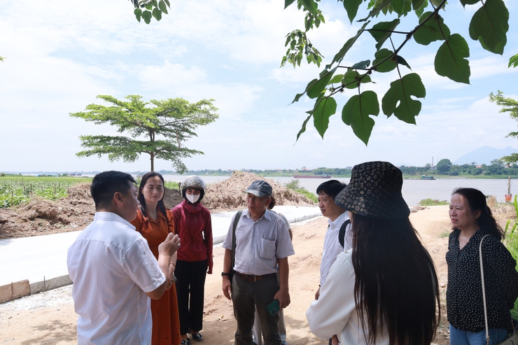Đoàn Công tác của Sở Du lịch Hà Nội khảo sát, đánh giá tính khả thi và điều kiện đáp ứng để triển khai nhiệm vụ xây dựng sản phẩm du lịch nông nghiệp, nông thôn tại xã Minh Châu.- Ảnh 7.