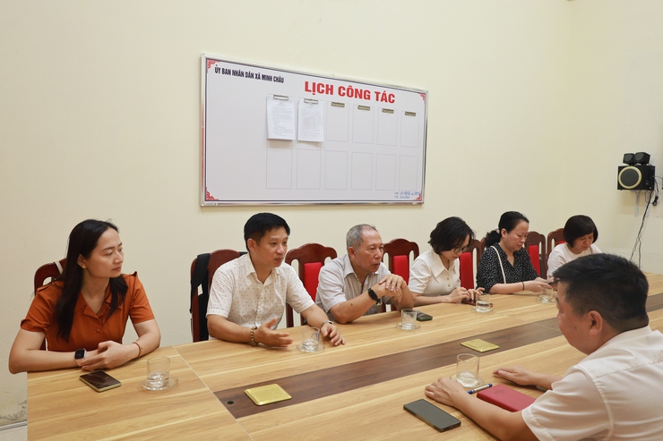 Đoàn Công tác của Sở Du lịch Hà Nội khảo sát, đánh giá tính khả thi và điều kiện đáp ứng để triển khai nhiệm vụ xây dựng sản phẩm du lịch nông nghiệp, nông thôn tại xã Minh Châu.- Ảnh 9.