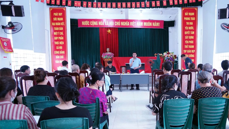 Phường Chương Mỹ đối thoại, tiếp thu ý kiến người dân về phương án bồi thường, hỗ trợ, tái định cư Dự án cải tạo, nâng cấp Quốc lộ 6 tại TDP Yên Phúc- Ảnh 1.