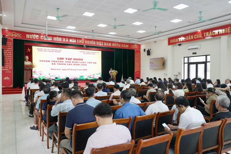 Xã Thiên Lộc tổ chức lớp tập huấn tuyên truyền, phổ biến Luật Thủ đô năm 2026- Ảnh 8.