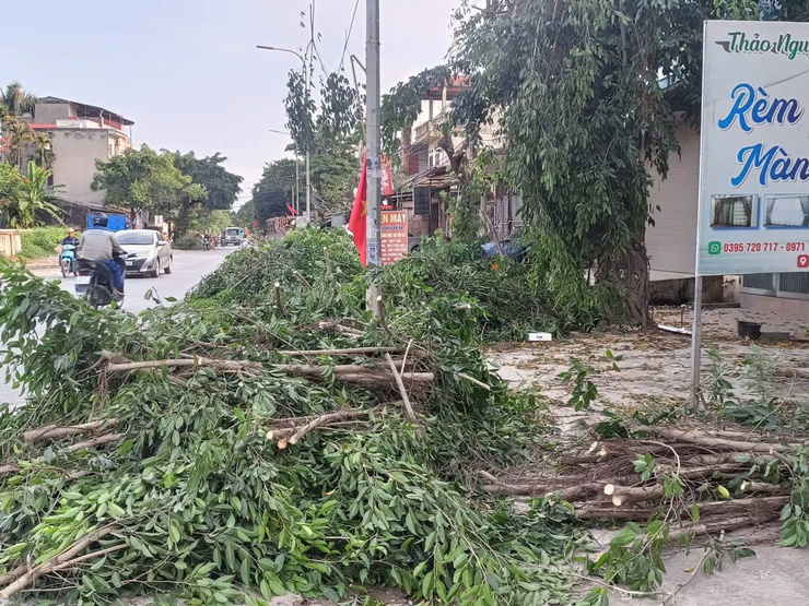 Người dân và lực lượng chức năng khẩn trương giải phóng mặt bằng phục vụ Dự án nâng cấp, mở rộng Quốc lộ 21B- Ảnh 2.