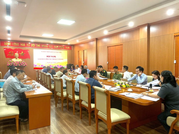 UBND xã Ngọc Hồi tổ chức Hội nghị "Giao ban công tác tháng 5 năm 2026"- Ảnh 1.