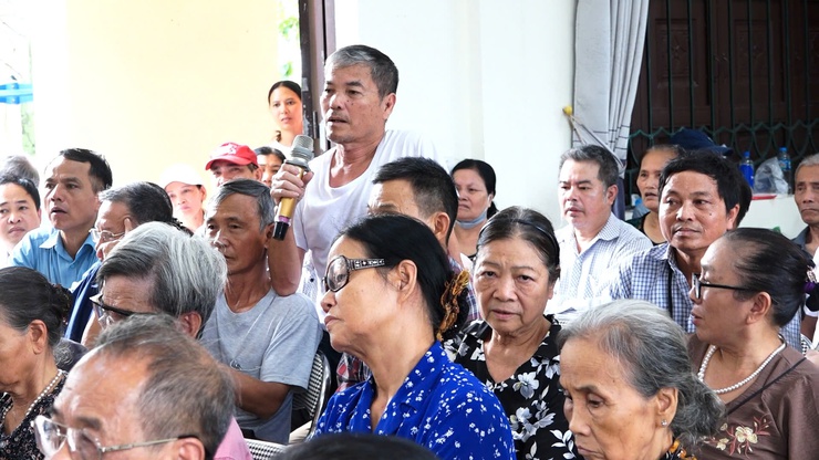 Hội nghị lấy ý kiến nhân dân về phương án bồi thường, hỗ trợ giải phóng mặt bằng đợt 1 thực hiện Dự án đầu tư xây dựng Khu đô thị thể thao Olympic trên địa bàn thôn Ước Lễ.- Ảnh 5.