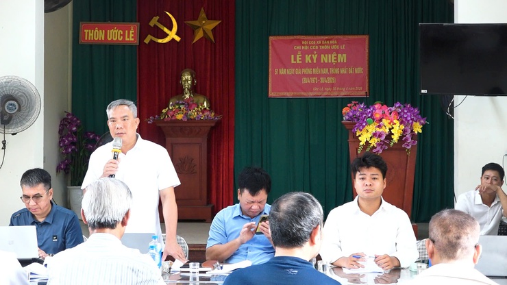 Hội nghị lấy ý kiến nhân dân về phương án bồi thường, hỗ trợ giải phóng mặt bằng đợt 1 thực hiện Dự án đầu tư xây dựng Khu đô thị thể thao Olympic trên địa bàn thôn Ước Lễ.- Ảnh 9.
