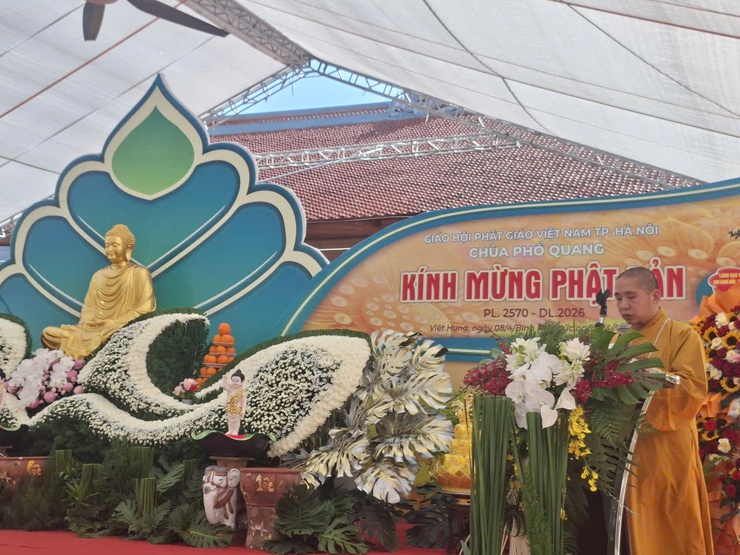 Đại lễ Phật đản PL.2570 tại Chùa Phổ Quang: Cầu quốc thái dân an, thắt chặt khối đại đoàn kết toàn dân tộc- Ảnh 1.