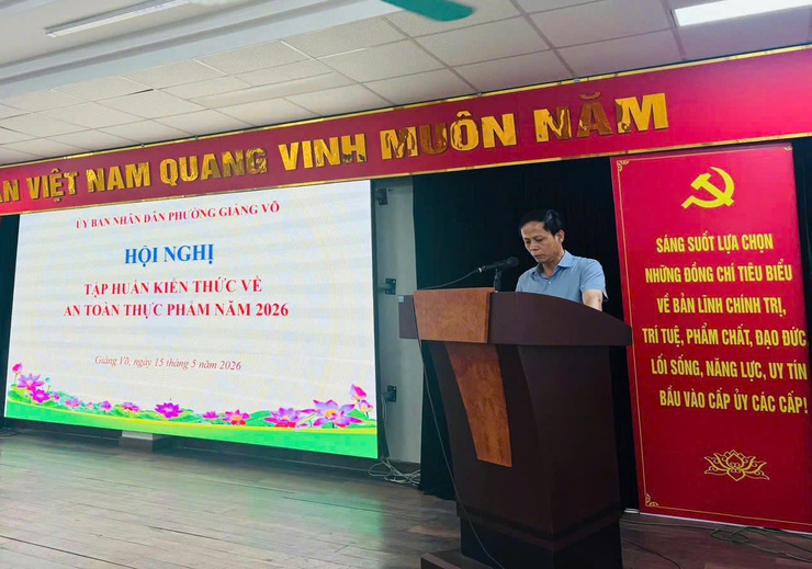Phường Giảng Võ: Tổ chức tập huấn kiến thức an toàn thực phẩm năm 2026- Ảnh 1.