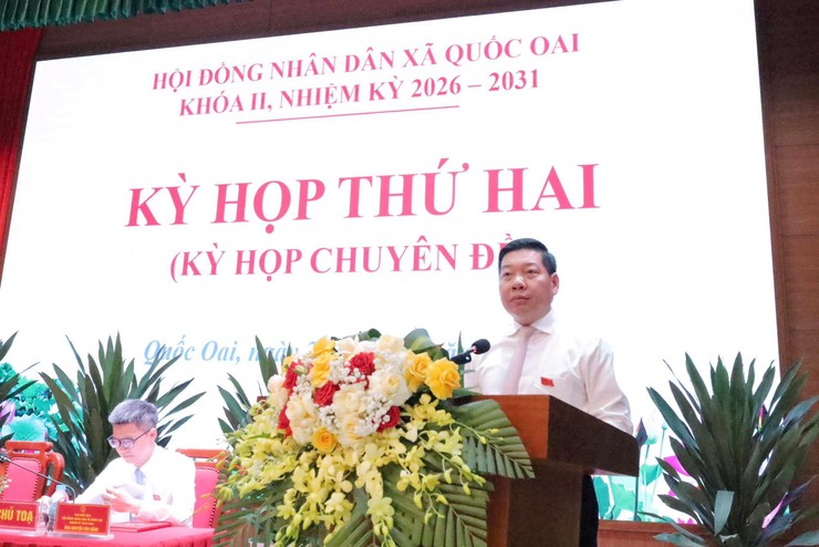 KỲ HỌP THỨ HAI HĐND XÃ QUỐC OAI QUYẾT NGHỊ NHIỀU NỘI DUNG QUAN TRỌNG CHO GIAI ĐOẠN PHÁT TRIỂN MỚI- Ảnh 3.