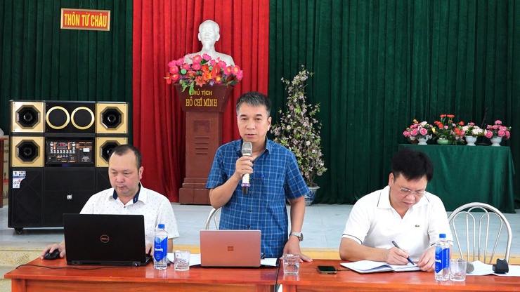 HỌP DÂN LẤY Ý KIẾN VỀ DỰ THẢO PHƯƠNG ÁN BỒI THƯỜNG, HỖ TRỢ GIẢI PHÓNG MẶT BẰNG THỰC HIỆN DỰ ÁN ĐẦU TƯ XÂY DỰNG KHU ĐÔ THỊ THỂ THAO OLYMPIC TRÊN ĐỊA BÀN THÔN TỪ CHÂU, XÃ DÂN HÒA, THÀNH PHỐ HÀ NỘI - Ảnh 1.