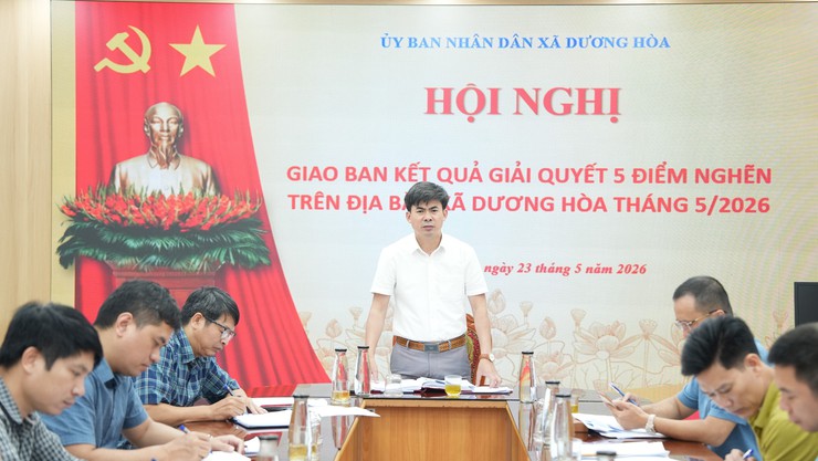 UBND xã giao ban đánh giá kết quả giải quyết 05 điểm nghẽn - Ảnh 6.