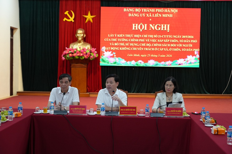 Đảng ủy xã Liên Minh lấy ý kiến về phương án sắp xếp thôn, cụm dân cư trên địa bàn xã- Ảnh 2.