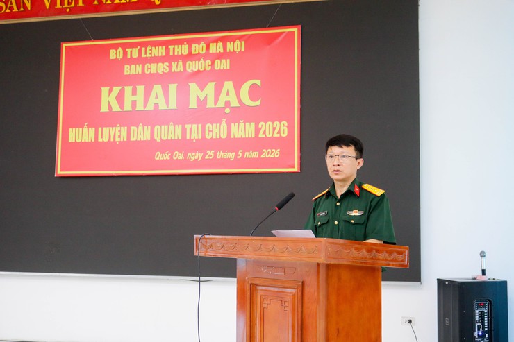 Khai mạc lớp Huấn luyện Dân quân Tại chỗ năm 2026- Ảnh 3.