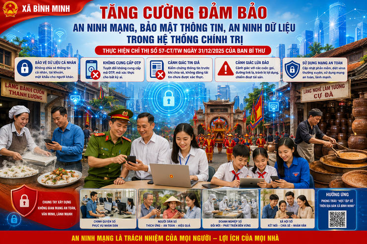 UBND XÃ BÌNH MINH ĐẨY MẠNH TUYÊN TRUYỀN, NÂNG CAO NHẬN THỨC VỀ BẢO ĐẢM AN NINH MẠNG, AN NINH DỮ LIỆU TRONG GIAI ĐOẠN CHUYỂN ĐỔI SỐ- Ảnh 2.