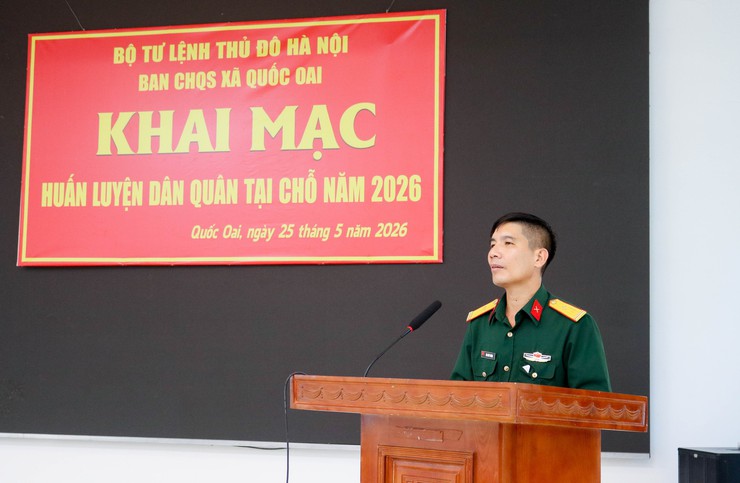 Khai mạc lớp Huấn luyện Dân quân Tại chỗ năm 2026- Ảnh 5.