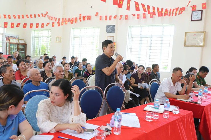 UBND xã Thượng Phúc lấy ý kiến nhân dân Thôn Mễ Sơn về dự thảo phương án bồi thường, hỗ trợ giải phóng mặt bằng Dự án Khu đô thị thể thao Quốc tế Hà Nội- Ảnh 2.