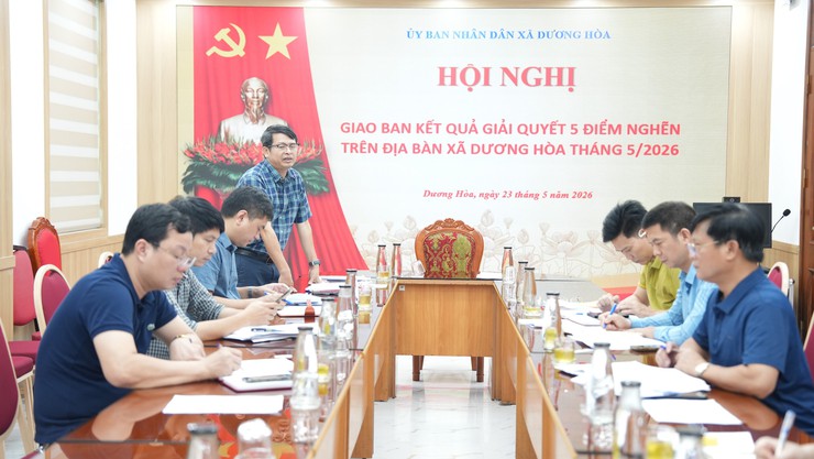 UBND xã giao ban đánh giá kết quả giải quyết 05 điểm nghẽn - Ảnh 5.