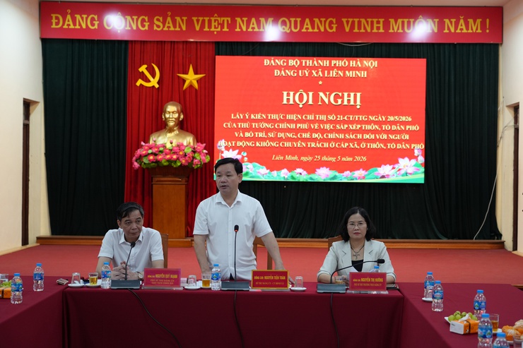 Đảng ủy xã Liên Minh lấy ý kiến về phương án sắp xếp thôn, cụm dân cư trên địa bàn xã- Ảnh 7.