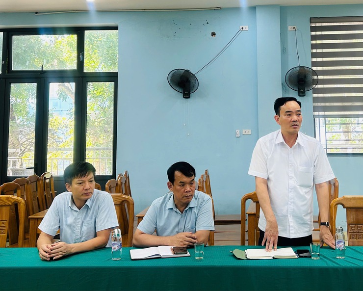 Đoàn công tác UBND xã Phúc Lộc kiểm tra công tác chuẩn bị các điểm thi vào lớp 10 THPT trên địa bàn xã- Ảnh 3.
